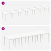 Hage Spisegruppe 13 pcs Hvit Polt rattan