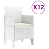 Hage Spisegruppe 13 pcs Hvit Polt rattan
