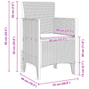 Hage Spisegruppe 13 pcs Hvit Polt rattan
