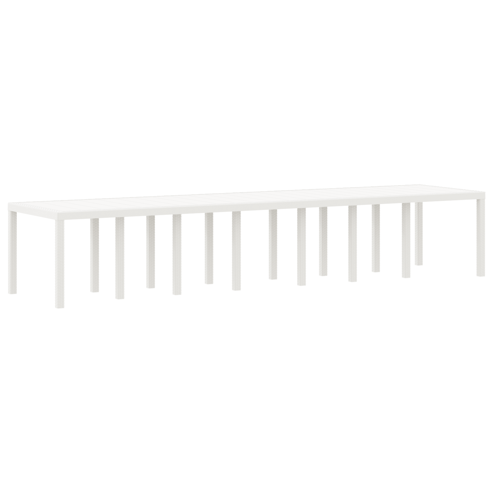 Hage Spisegruppe 15 pcs Hvit Polt rattan