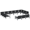 Hagesofa Set 13 pcs Antrasitt Stål