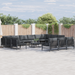 Hagesofa Set med pute 14 pcs Svart Stål