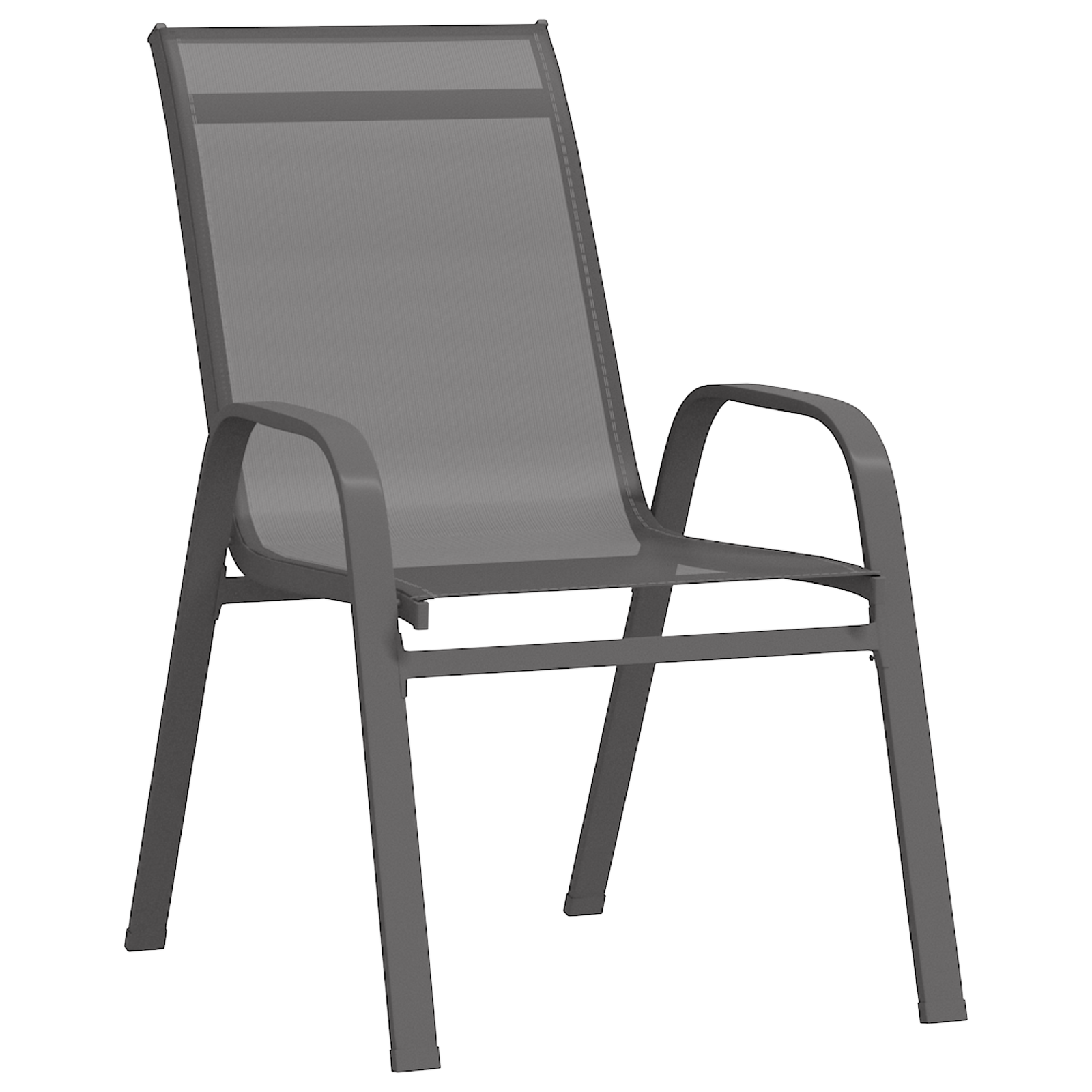 Hage Spisegruppe 5 pcs Grå Textilene og stål