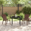 Hage Spisegruppe 3 pcs Brun Textilene og stål