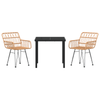 Hage Spisegruppe 3 pcs Brun Poly rattan