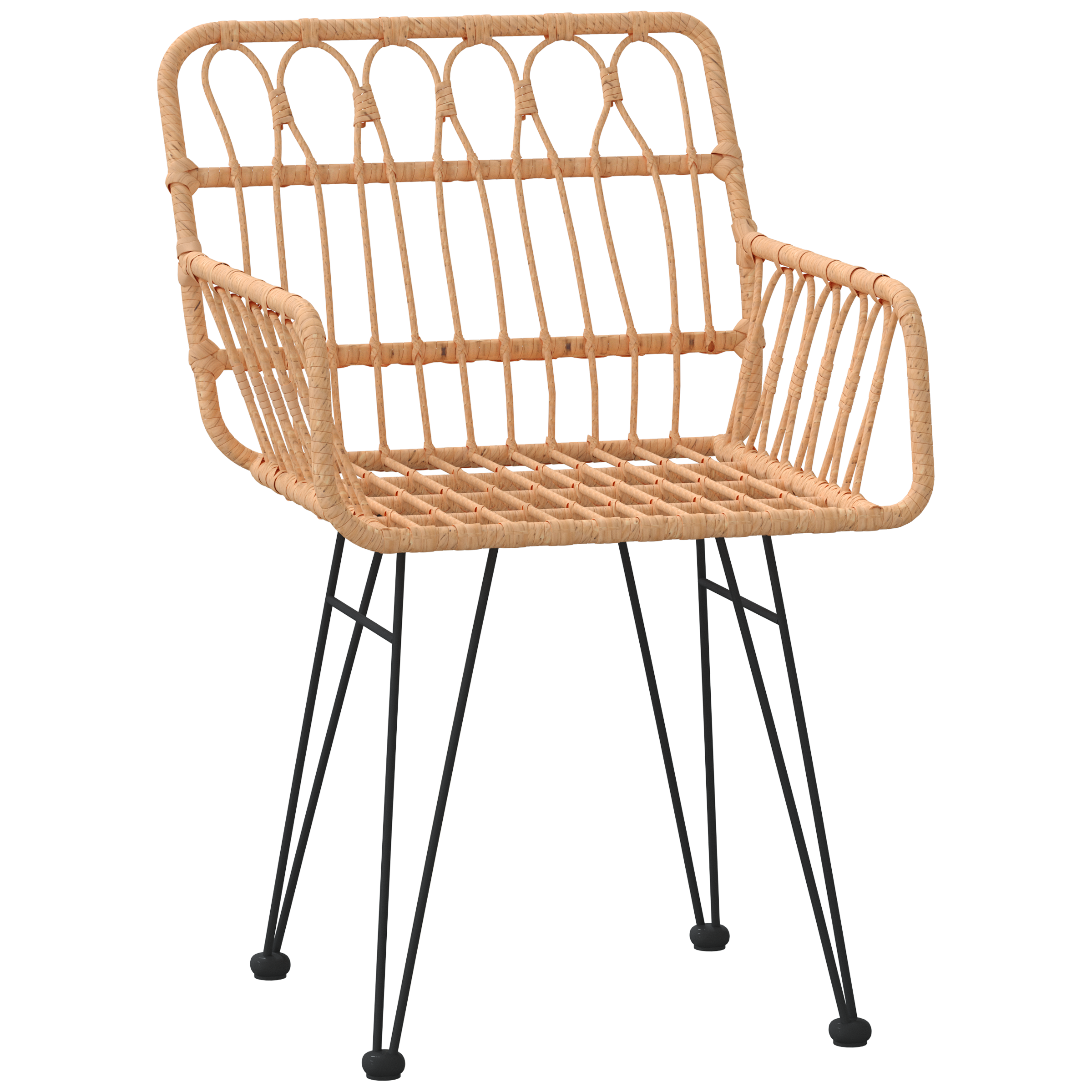 Hage Spisegruppe 5 pcs Brun Poly rattan
