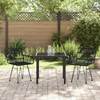 Hage Spisegruppe 3 pcs Svart Poly rattan
