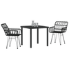 Hage Spisegruppe 3 pcs Svart Poly rattan