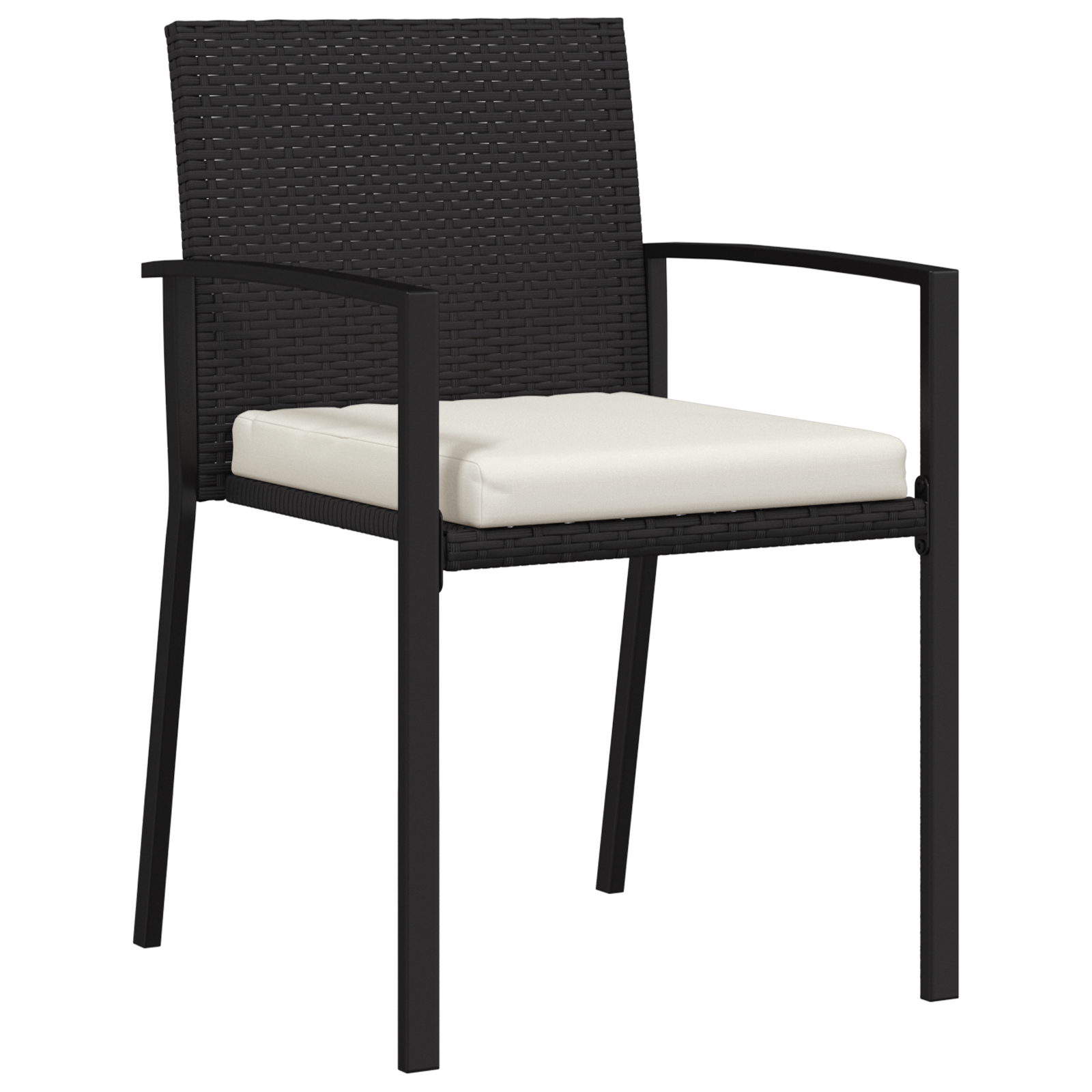 Hage Spisegruppe 3 pcs Svart Poly rattan