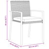 Hage Spisegruppe 3 pcs Svart Poly rattan