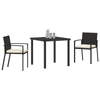 Hage Spisegruppe 3 pcs Svart Poly rattan