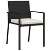 Hage Spisegruppe 5 pcs Svart Poly rattan