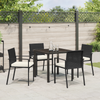 Hage Spisegruppe 5 pcs Svart Poly rattan