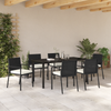 Hage Spisegruppe 7 pcs Svart Poly rattan