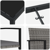 Hage Spisegruppe 5 pcs Grå Poly rattan