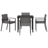 Hage Spisegruppe 5 pcs Grå Poly rattan