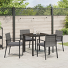 Hage Spisegruppe 5 pcs Grå Poly rattan