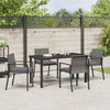 Hage Spisegruppe 5 pcs Grå Poly rattan