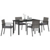 Hage Spisegruppe 5 pcs Grå Poly rattan