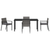 Hage Spisegruppe 5 pcs Grå Poly rattan