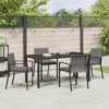 Hage Spisegruppe 5 pcs Grå Poly rattan