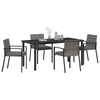Hage Spisegruppe 5 pcs Grå Poly rattan