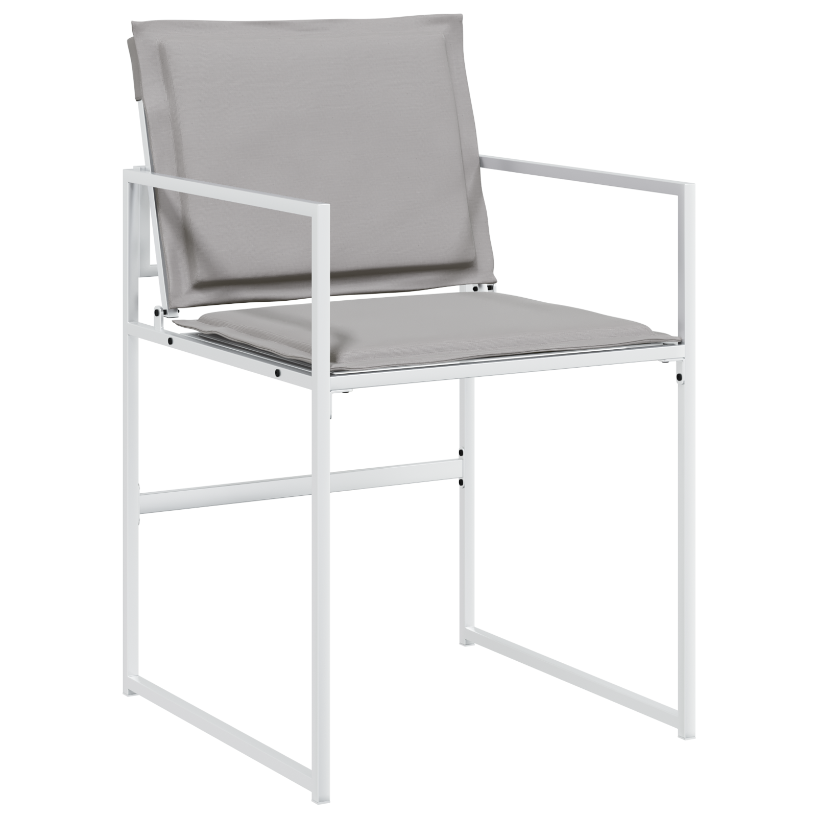 Hage Spisegruppe 5 pcs Hvit 140 x 70 x 73 cm Textilene og stål