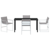 Hage Spisegruppe 5 pcs Hvit 140 x 70 x 73 cm Textilene og stål