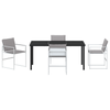 Hage Spisegruppe 5 pcs Hvit 160 x 80 x 73 cm Textilene og stål