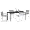 Hage Spisegruppe 5 pcs Hvit 160 x 80 x 73 cm Textilene og stål
