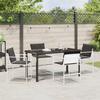 Hage Spisegruppe 5 pcs Hvit 140 x 70 x 73 cm Textilene og stål
