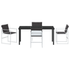 Hage Spisegruppe 5 pcs Hvit 160 x 80 x 73 cm Textilene og stål