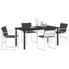 Hage Spisegruppe 5 pcs Hvit 160 x 80 x 73 cm Textilene og stål