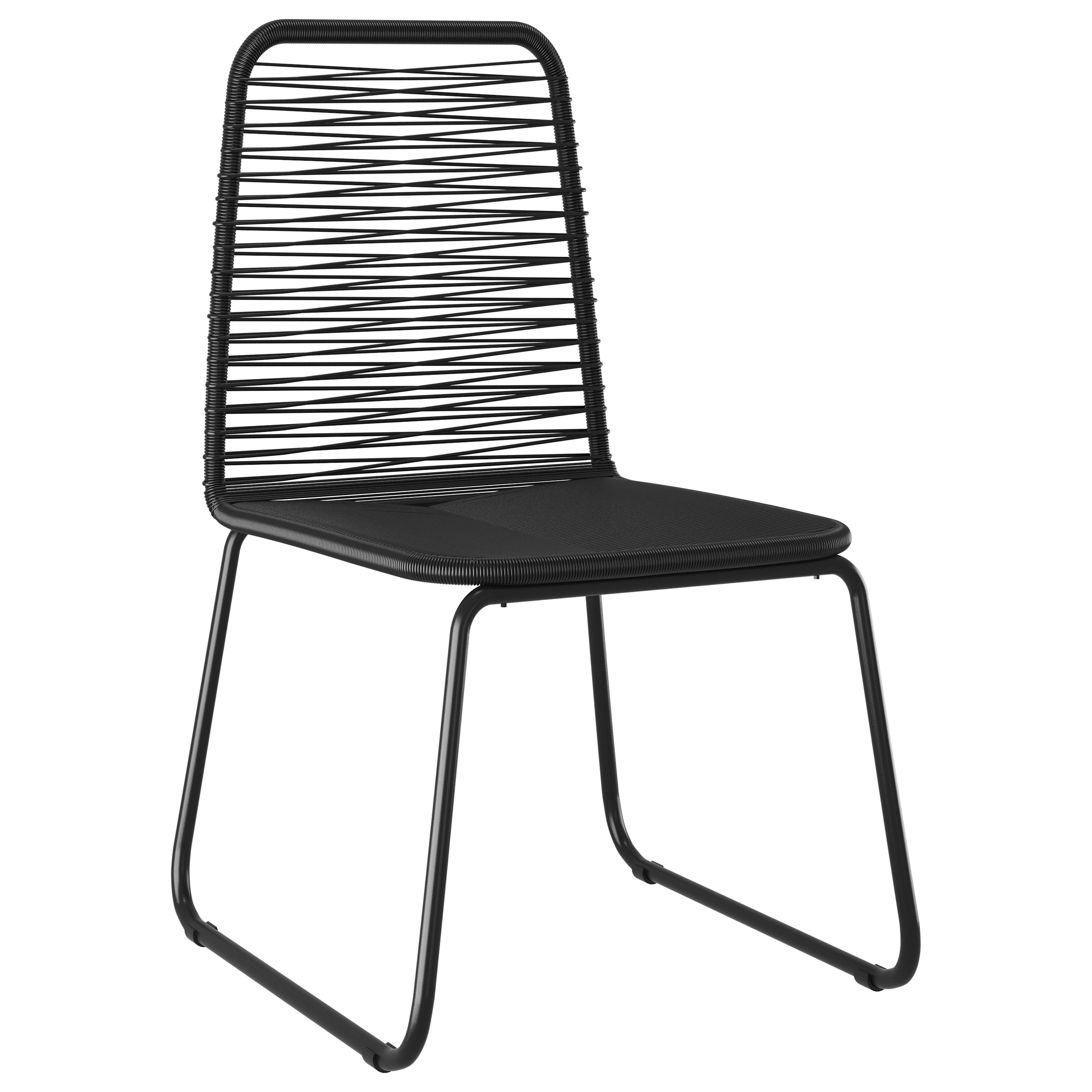 Hage Spisegruppe 3 pcs Svart Poly rattan