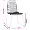 Hage Spisegruppe 3 pcs Svart Poly rattan