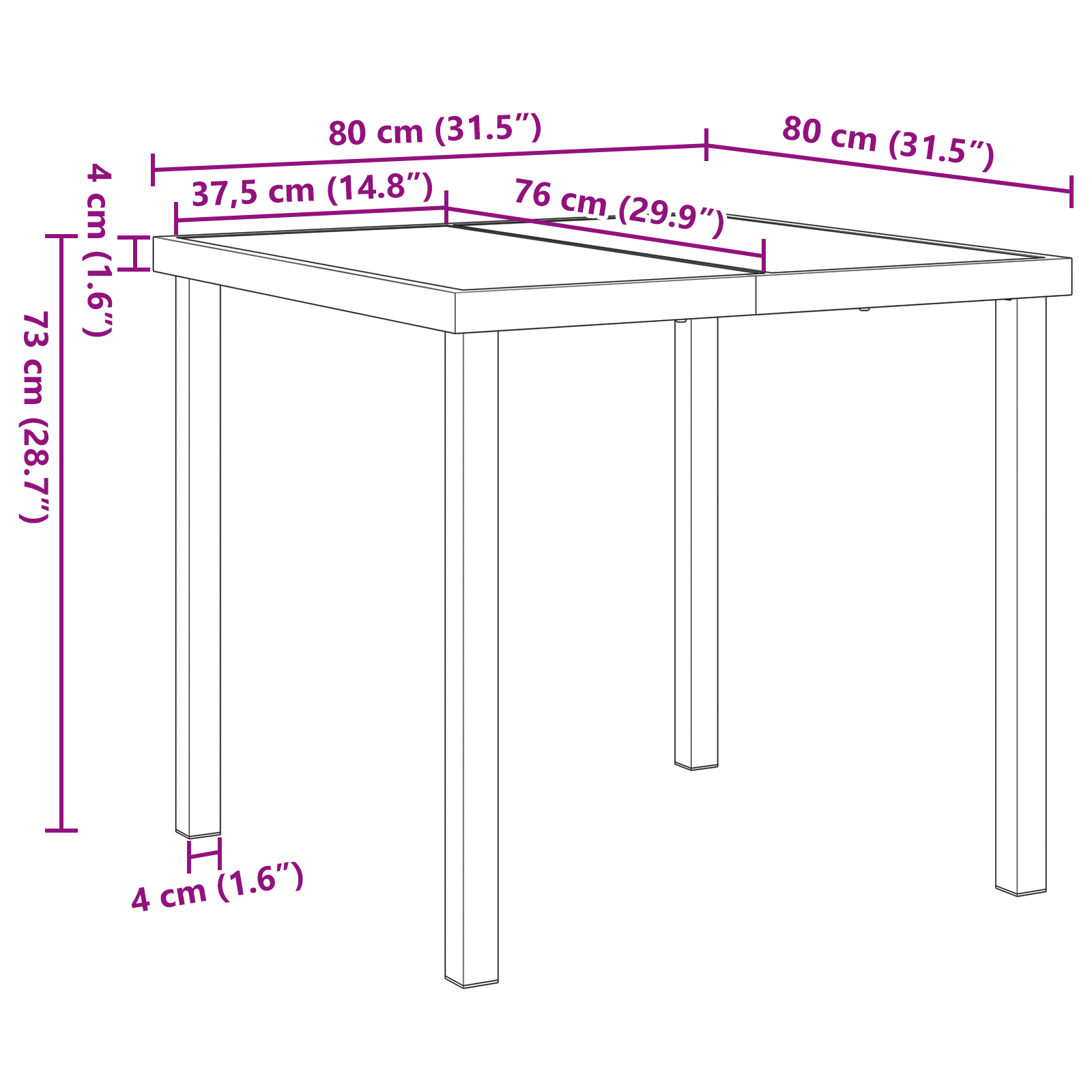 Hage Spisegruppe 5 pcs Grå Poly rattan