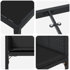 Hage Spisegruppe med pute 5 pcs Svart Poly rattan