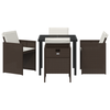 Hage Spisegruppe 5 pcs Brun polyrotting