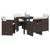 Hage Spisegruppe 5 pcs Brun polyrotting