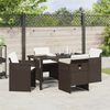 Hage Spisegruppe 5 pcs Brun polyrotting