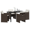 Hage Spisegruppe 5 pcs Brun polyrotting