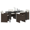 Hage Spisegruppe 5 pcs Brun polyrotting