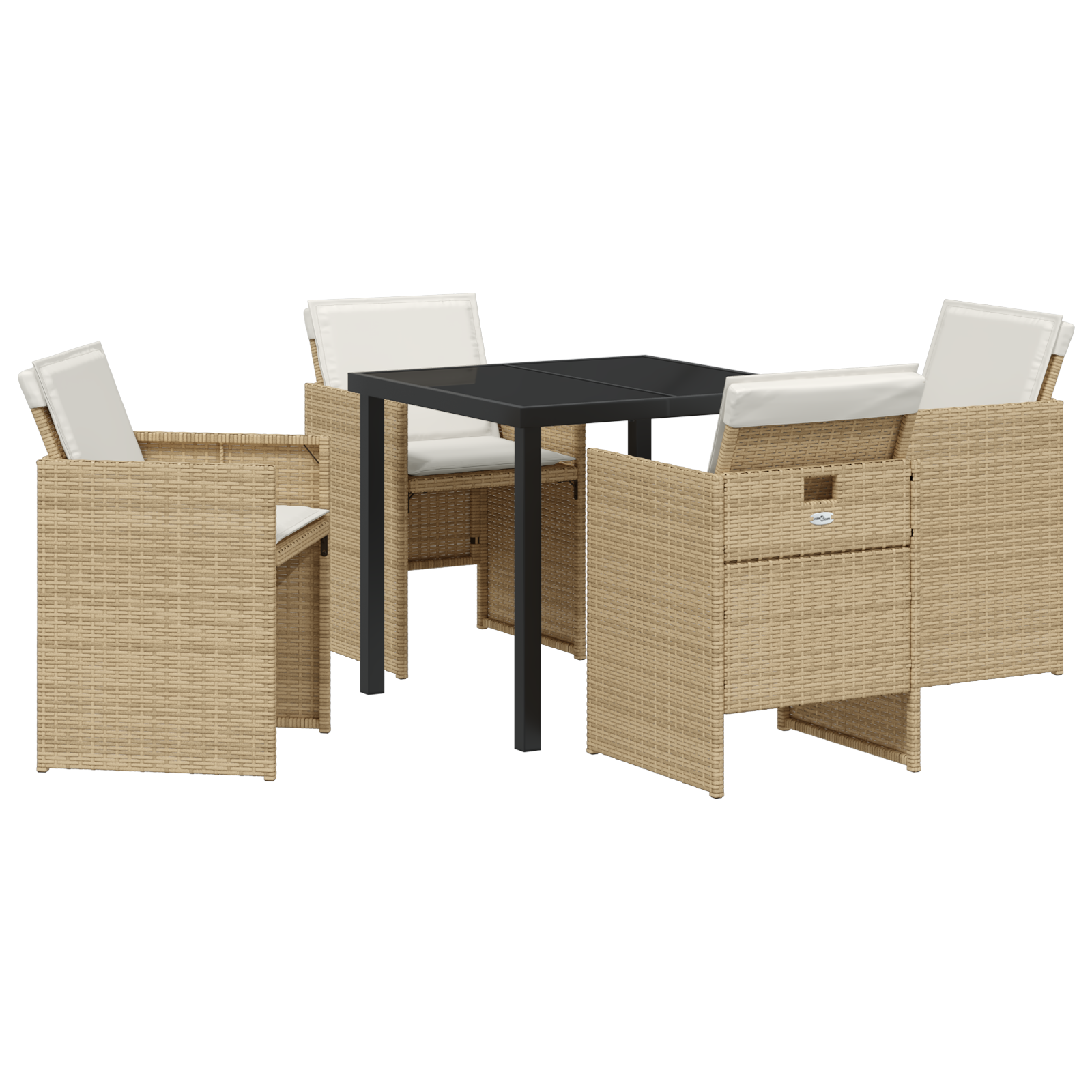 Hage Spisegruppe 5 pcs Beige polyrotting