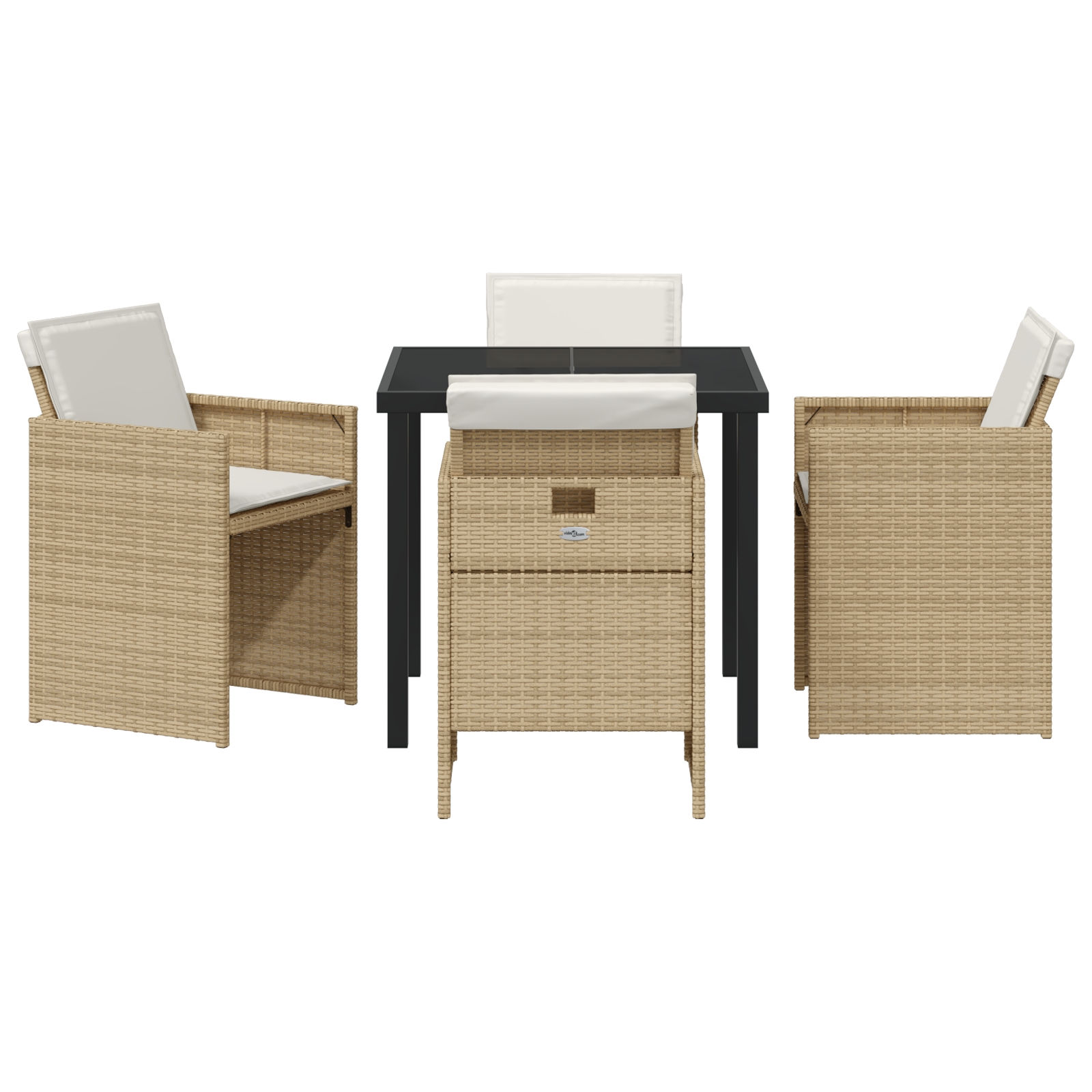 Hage Spisegruppe 5 pcs Beige polyrotting
