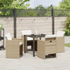 Hage Spisegruppe 5 pcs Beige polyrotting