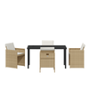 Hage Spisegruppe 5 pcs Beige polyrotting