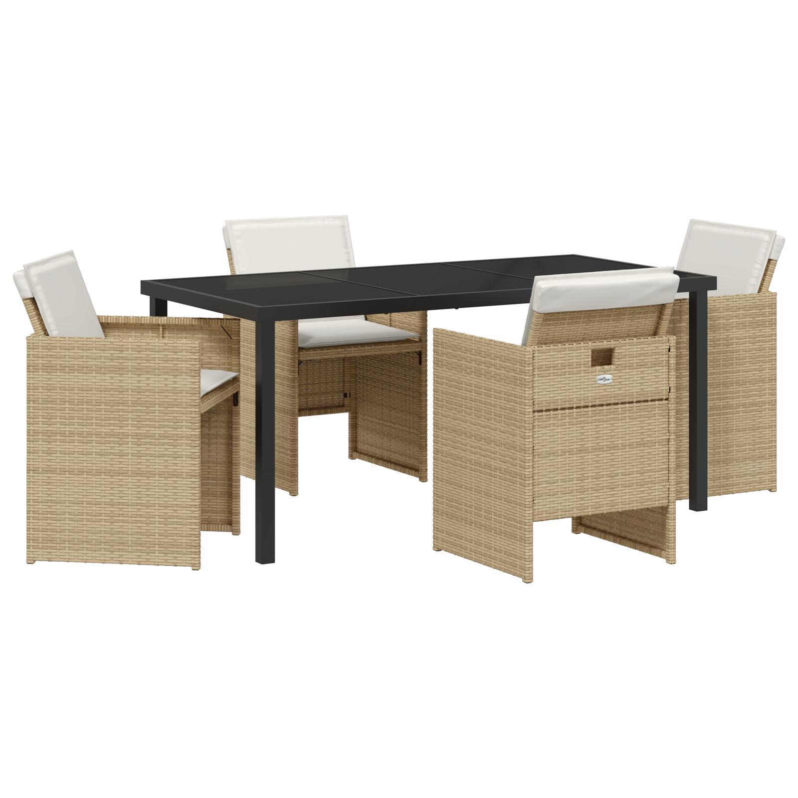 Hage Spisegruppe 5 pcs Beige polyrotting