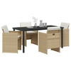 Hage Spisegruppe 5 pcs Beige polyrotting
