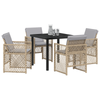 Hage Spisegruppe 5 pcs Beige polyrotting