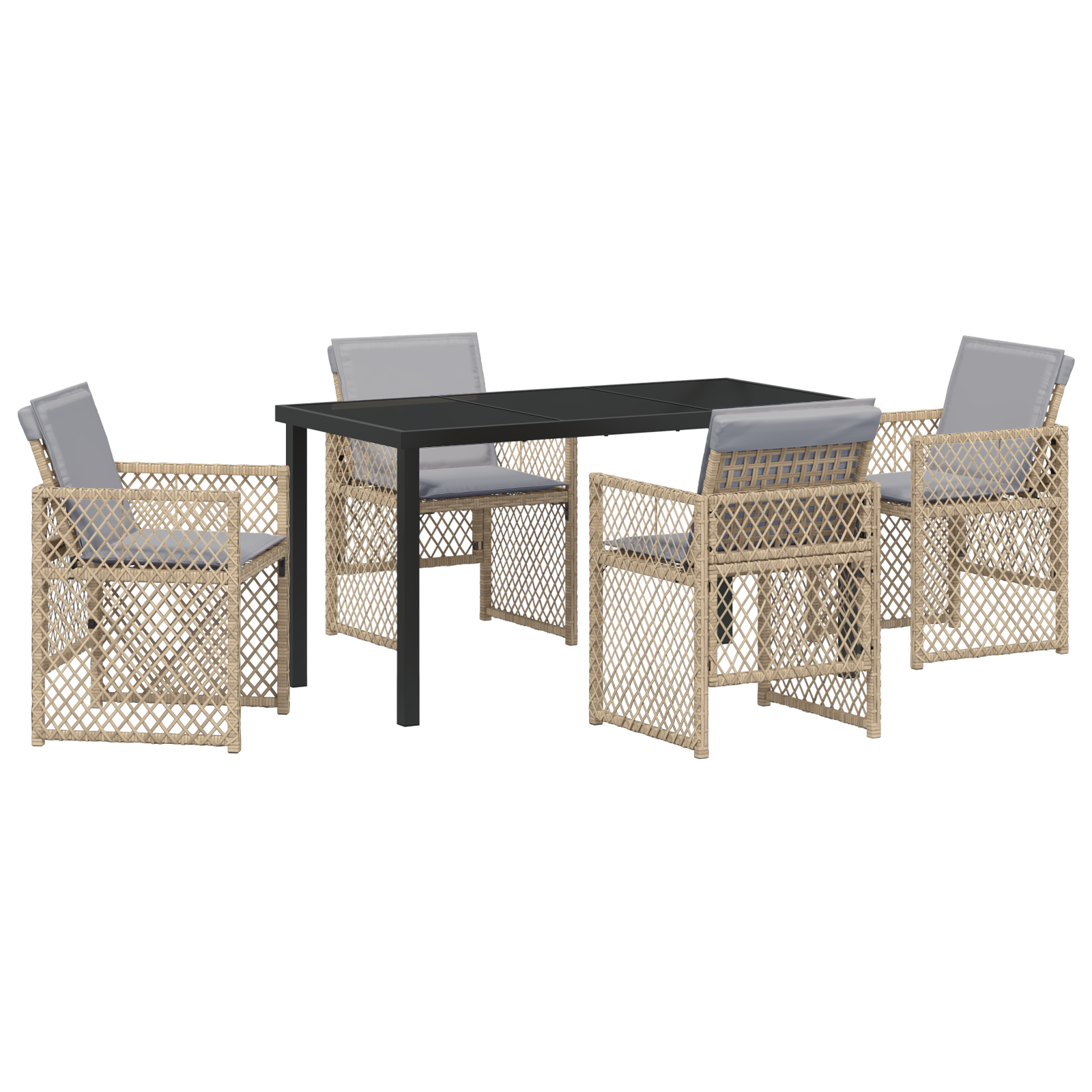 Hage Spisegruppe 5 pcs Beige polyrotting